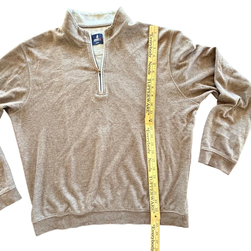 Johnnie-O Long Sleeve Sully Pullover Brown Tan Medium 1/4 Quarter Zip Golf - Picture 5 of 8